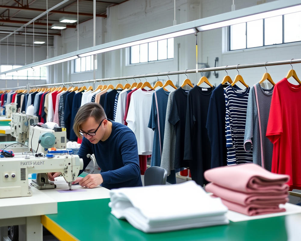 Small quantity garment manufacturing facility