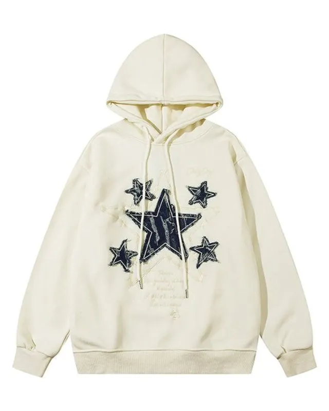 Star Appliqué Embroidery Hoodie – Custom Hoodie Manufacturing by ZK International