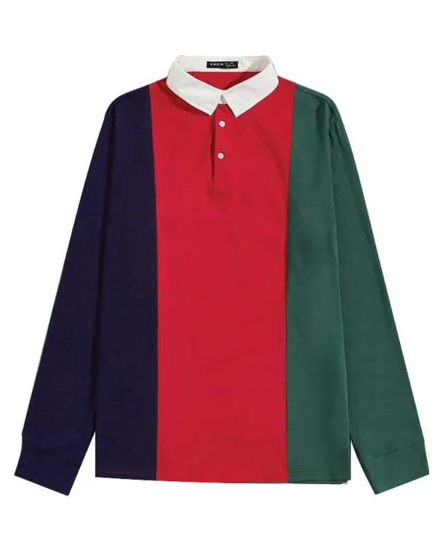 Colour Block Rugby Polo โ Custom Polo Shirt Manufacturing by ZK International
