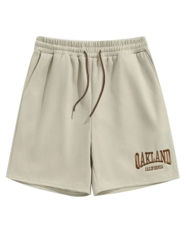 Embroidered Letter Sweat Short โ Custom Shorts Manufacturing by ZK International