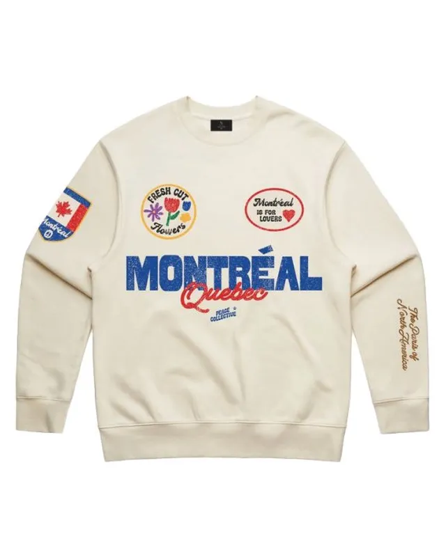 Patchwork Badge Crewneck – Custom Sweatshirt Manufacturing by ZK International