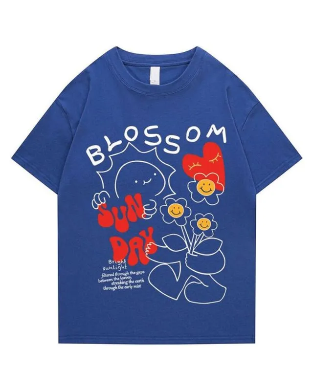 Blossom Printed Tee – Custom T-Shirt Manufacturing by ZK International