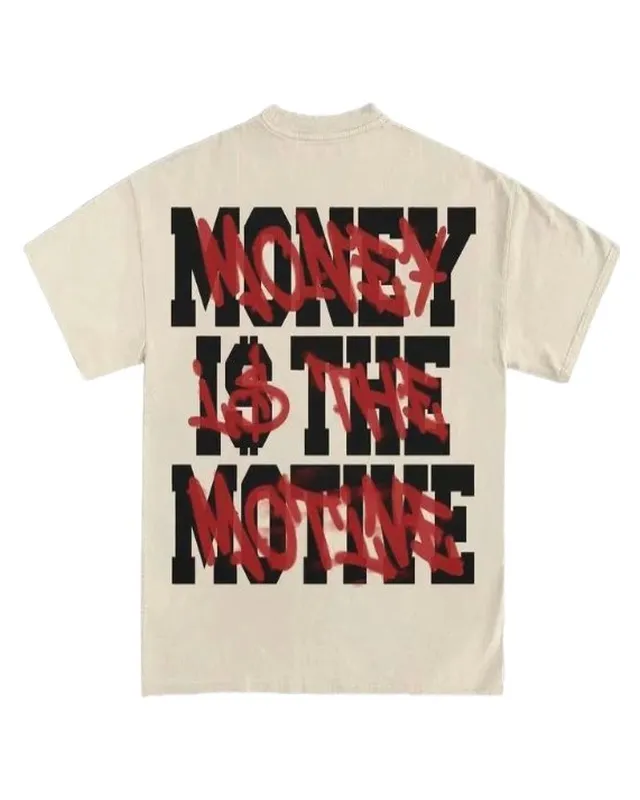 Money Motive Slogan Tee – Custom T-Shirt Manufacturing by ZK International