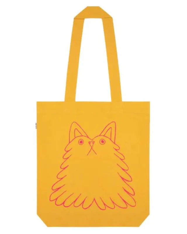 Yellow Cat Print Tote Bag โ Custom Tote Bag Manufacturing by ZK International