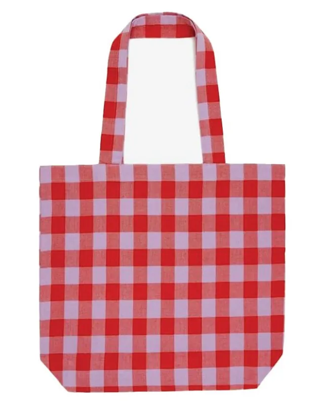 Gingham Check Tote Bag โ Custom Tote Bag Manufacturing by ZK International