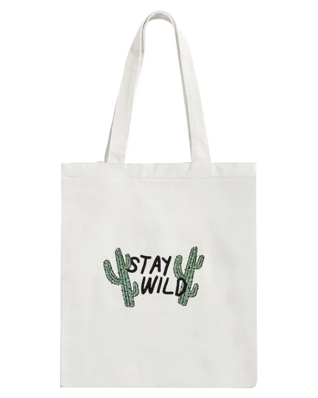 Cactus Print Tote Bag โ Custom Tote Bag Manufacturing by ZK International
